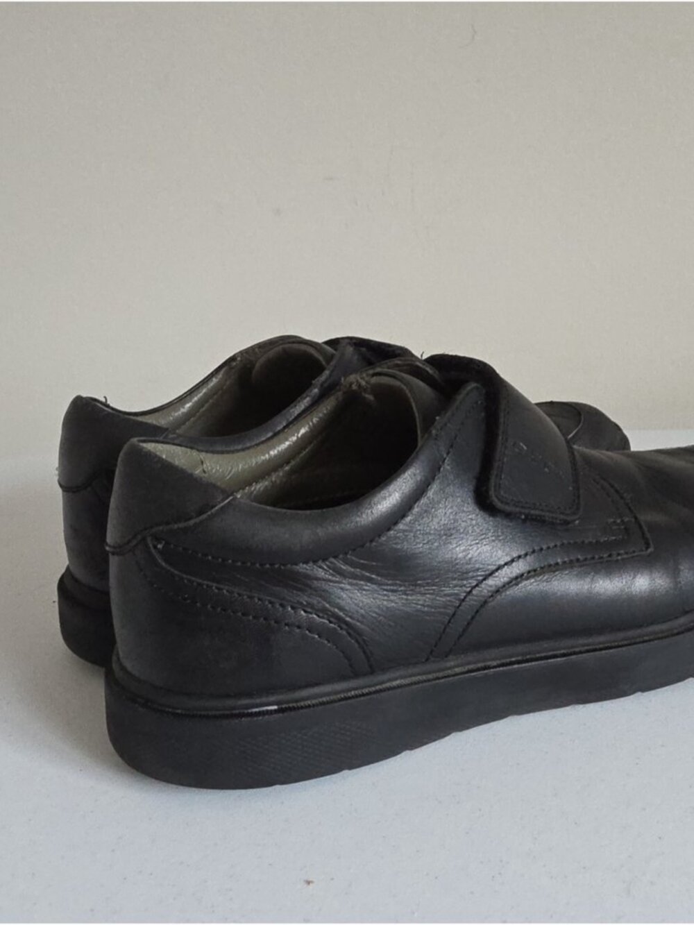 GEOX | Riddock Leather Breathable Shoes Black Boys Sz 5 - Picture 5 of 8